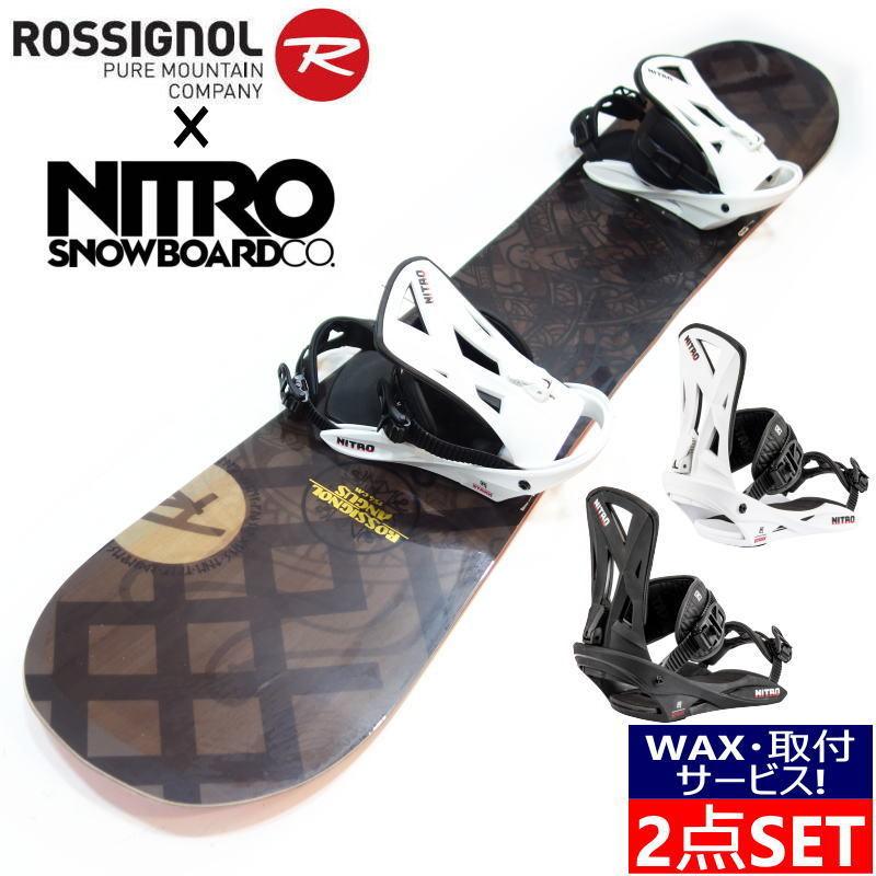 ROSSIGNOL ANGUS + NITRO STAXX メンズ スノーボード スノボー 板 バインディング 2点セット ハイブリッドキャンバー 日本正規品｜off-1
