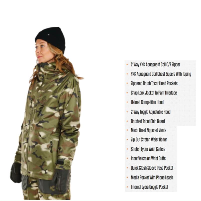 thirtytwo 【OUTLET】 THIRTYTWO WOMEN'S NOVA JKT カラー:CAMO thirtytwo 【OUTLET】 THIRTYTWO WOMEN'S NOVA JKT カラー:CAMO