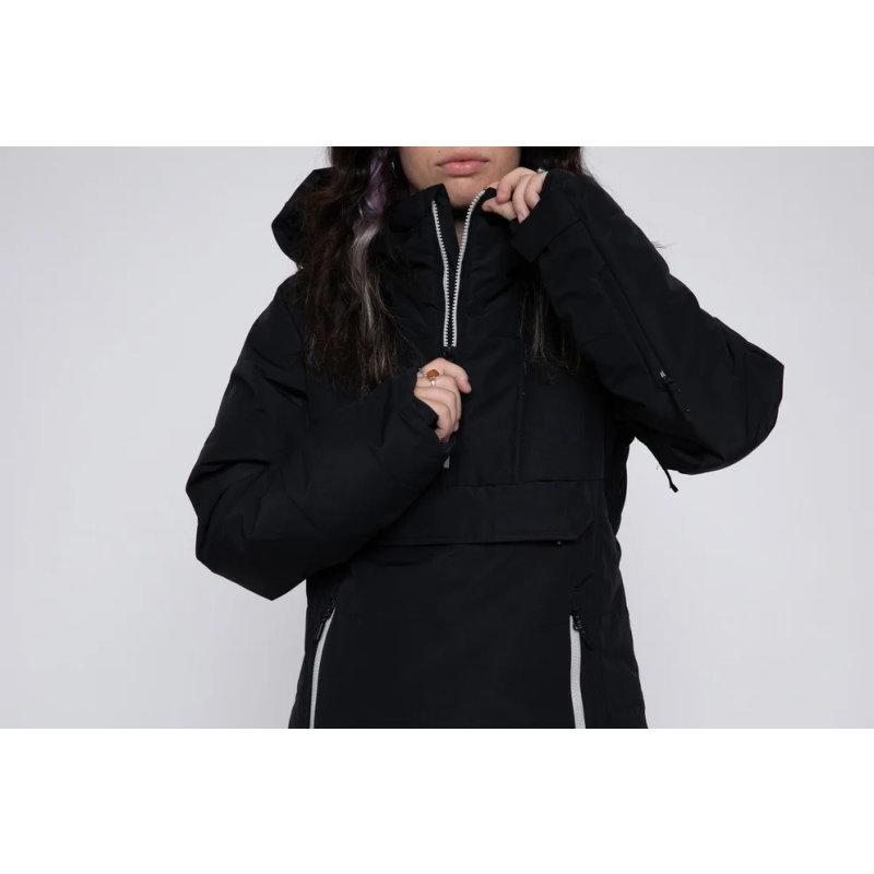 【アウトレット】 L1 SNOWBLIND ANORAK JKT BLACK レディース スノーボード スキー スノボウェア ジャケット JACKET 型落ち 23-24 | L1 | 07