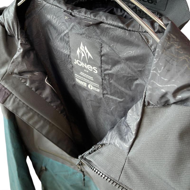 【アウトレット】◎ JONES MTN SURF RECYCLE ANORAK JKT PACIFIC TEAL PRINT Sサイズ レディース スノボウェア ジャケット 24-25_3