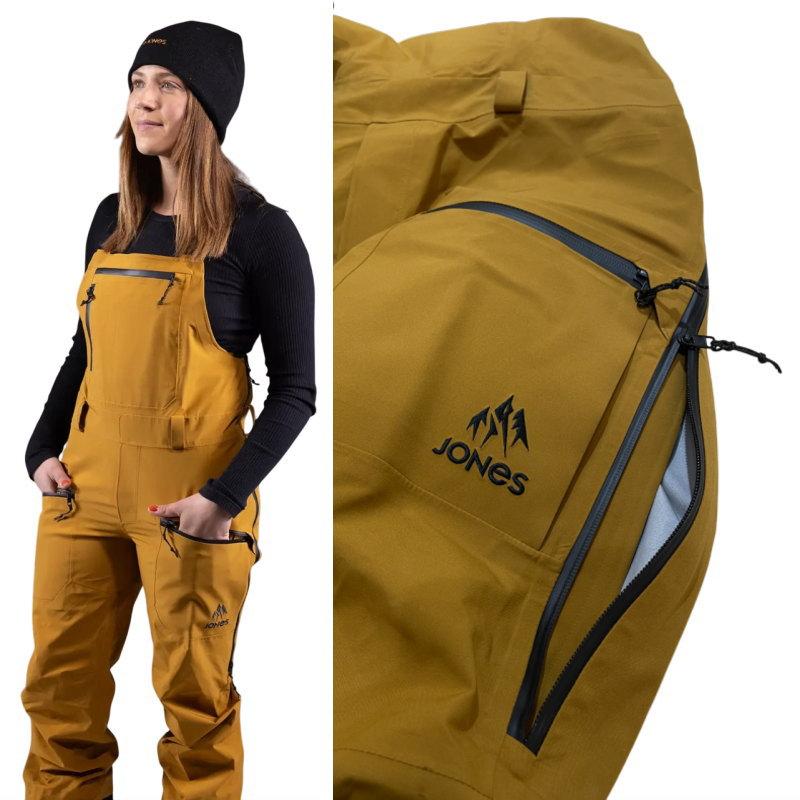 【アウトレット】◎ JONES SHRALPINIST STR RECYCLE BIB PNT SIERRA BROWN Sサイズ レディース スノボウェア パンツ PANT 24-25_1