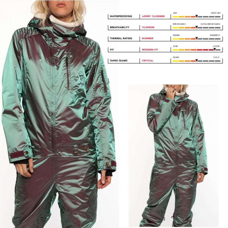 20-21 686 Hologram Insulated Snow Suit カラー:Plum Iridescent XSサイズ レディース スノーボード スキー つなぎ 日本正規品 つなぎ