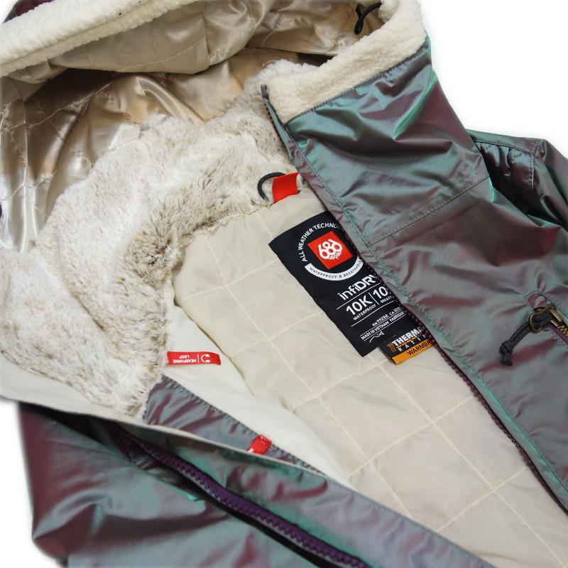 20-21 686 Hologram Insulated Snow Suit カラー:Plum Iridescent XSサイズ レディース スノーボード スキー つなぎ 日本正規品 つなぎ