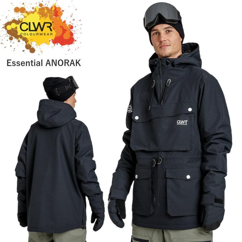 CLWR スノーボードジャケット レッド/ブラック CLWR（カラーウェア） ○ CLWR Essential Anorak JKT BLACK メンズ