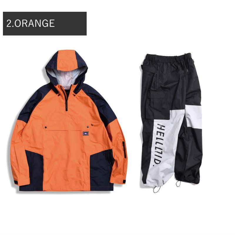 【早期予約商品】23-24 HELLOID 上下セット 23HEL-08 23HEL-09 ANORAK RAGLAN JACKET RIDE PANTS ヘルロイド スノボウェア 3L スリーレイヤー