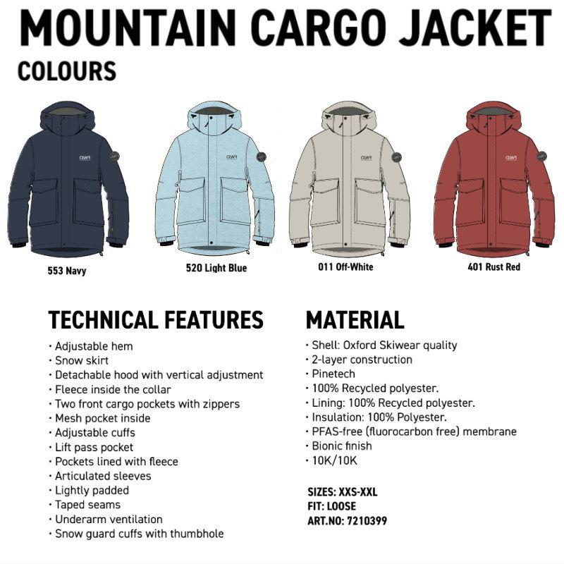CLWR（カラーウェア） ◎ CLWR U Mountain Cargo JACKET NAVY スノボ