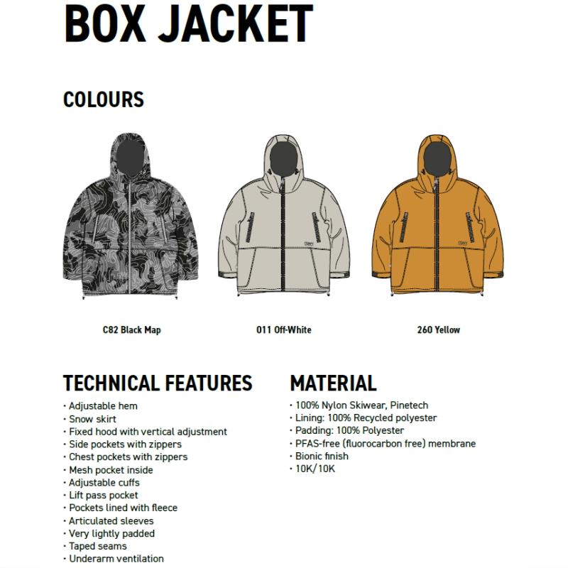 CLWR（カラーウェア） ◎ CLWR U BOX JACKET BLACK MAP スノボウェア