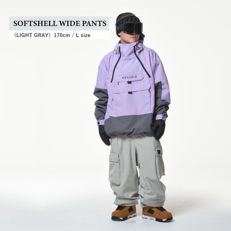 ◎ HELLOID SOFTSHELL WIDE PANTS KHAKI ヘルロイド スノボウェア