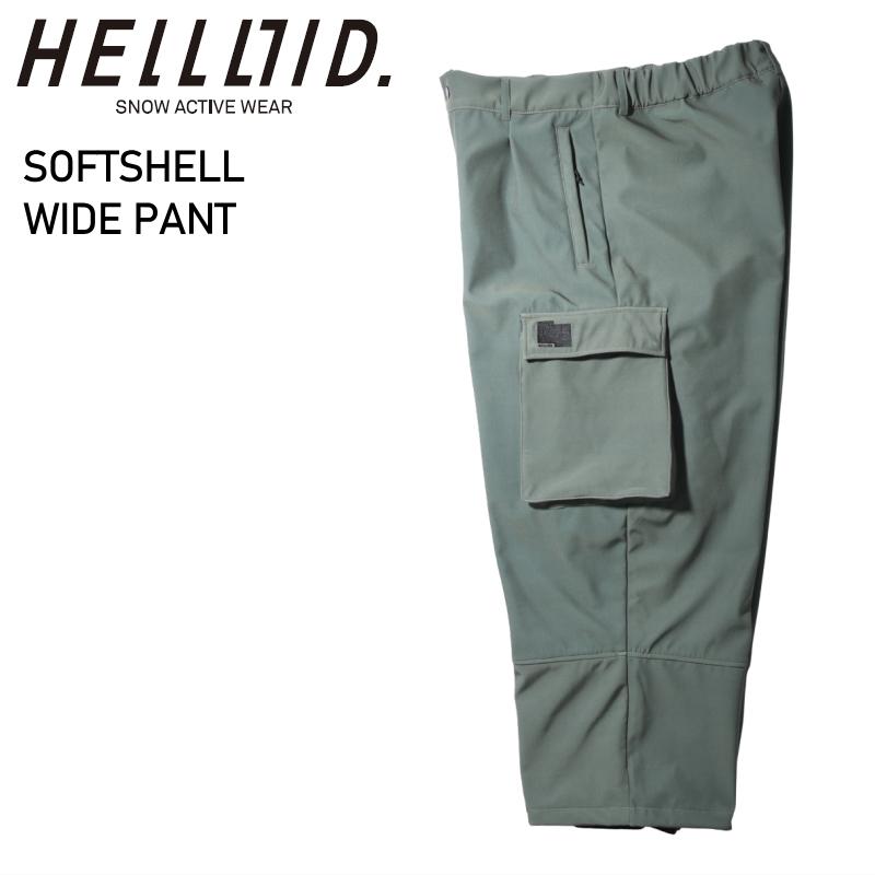 ◎ HELLOID SOFTSHELL WIDE PANTS OLIVE ヘルロイド スノボウェア