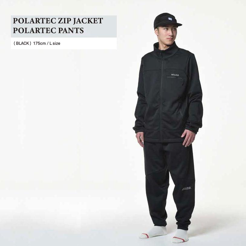 ◎ HELLOID POLARTEC ZIP PANTS BLACK ヘルロイド スノボインナー