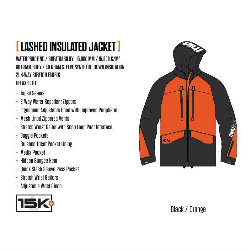 25-26 THIRTYTWO LASHED INSULATED JACKET カラー:BLACK サーティツー ジャケット JKT メンズ スノーボード スキー スノボウェア ★ 型落ち 旧モデル 日本正規品 | thirtytwo | 04