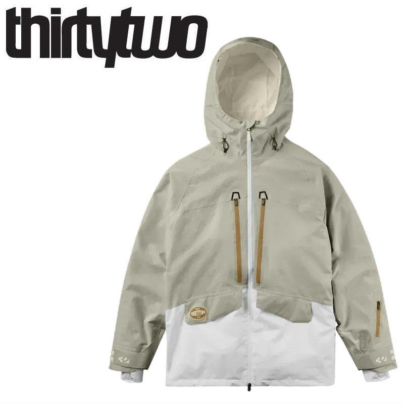 25-26 THIRTYTWO LASHED JACKET カラー:CEMENT サーティツー ジャケット JKT メンズ スノーボード スキー スノボウェア ★ 型落ち 旧モデル 日本正規品 | thirtytwo