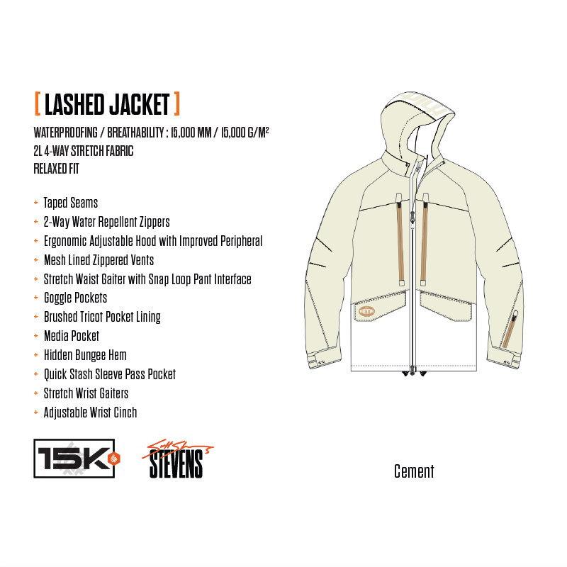 25-26 THIRTYTWO LASHED JACKET カラー:CEMENT サーティツー ジャケット JKT メンズ スノーボード スキー スノボウェア ★ 型落ち 旧モデル 日本正規品 | thirtytwo | 04