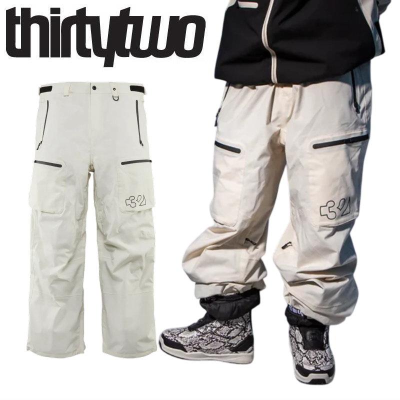 25-26 Mサイズ THIRTYTWO TM RECYCLED PANT カラー:OFF WHITE サーティツー パンツ PNT メンズ スノーボード スキー スノボウェア ★ 型落ち 旧モデル | thirtytwo
