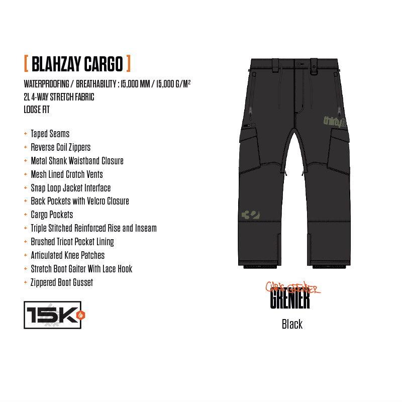 25-26 THIRTYTWO BLAHZAY CARGO PANT カラー:BLACK サーティツー パンツ PNT メンズ スノーボード スキー スノボウェア ★ 日本正規品 | thirtytwo | 06