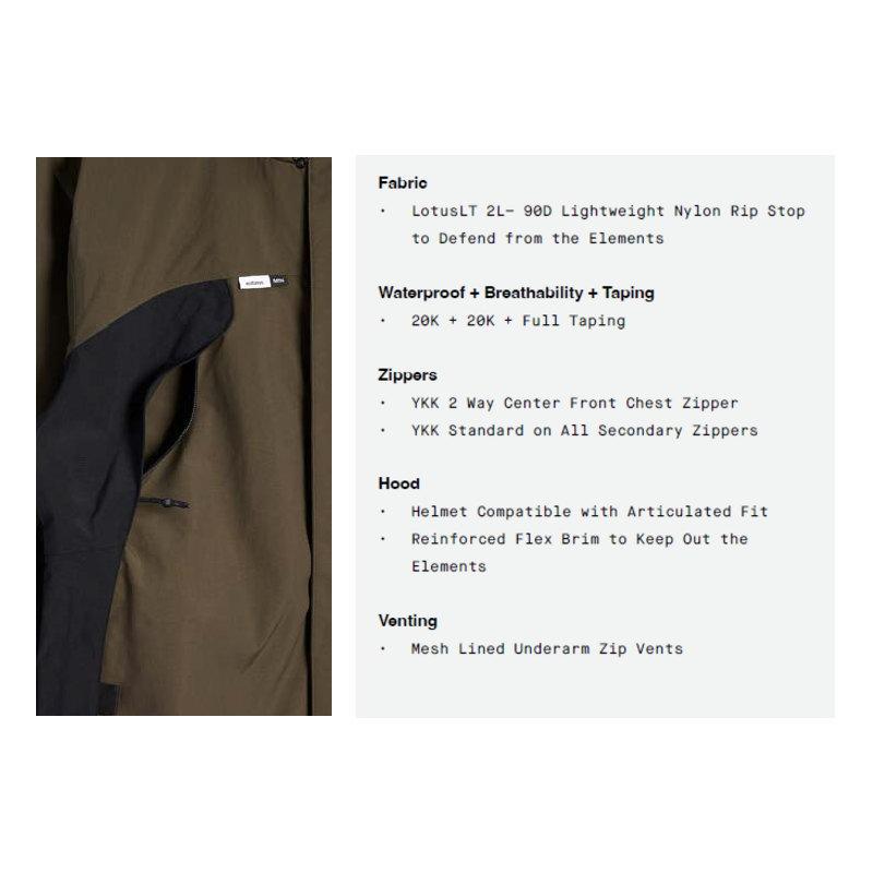 ★ 25-26 AUTUMN CAMBER JACKET カラー:OLIVE オータム スノボウェア メンズ スノーボード ジャケット JKT 型落ち 旧モデル 日本正規品_7