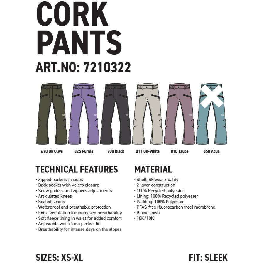 CLWR（カラーウェア） ☆ 25-26 CLWR CORK PANTS カラー:BLACK スノボ