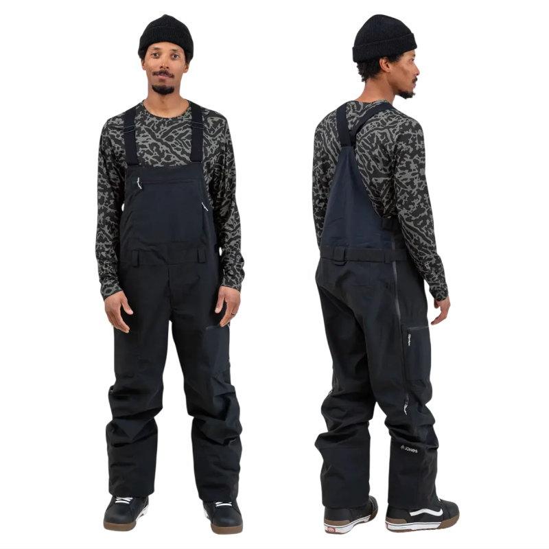 ★ 25-26JONES M'S MTN SURF RECYCLED BIB PANT STEALTH BLACK ジョーンズ スノボウェア メンズ スノーボード ビブパンツ PNT  日本正規品 | JONES SNOWBOARDS | 01