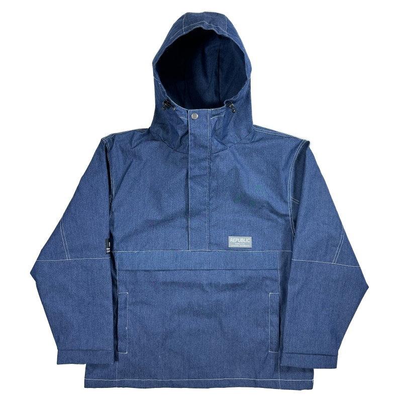 ★ 25-26 REPUBLIC TRAIL PULLOVER JACKET カラー:INDIGO DENIM リパブリック スノボウェア メンズ スノーボード トレイルプルオーバージャケット JKT |  | 01