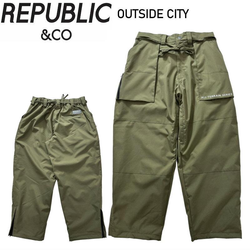 ★ 25-26 REPUBLIC OUTSIDE CITY PANTS カラー:OLIVE リパブリック スノボウェア メンズ スノーボード パンツ PNT 日本正規品 | 