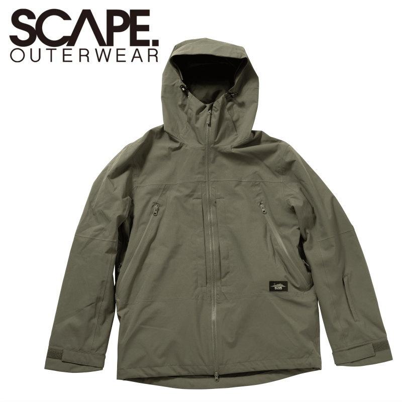 ★ 25-26 SCAPE POW JACKET カラー:Dark Khaki エスケープ スノボウェア メンズ レディース ユニセックス スノーボード ジャケット JKT 型落ち 旧モデル | SCAPE