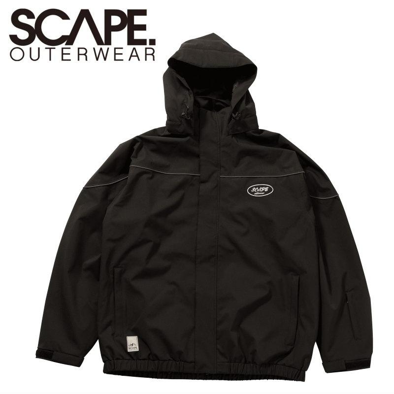 ★ 25-26 SCAPE DERBY JACKET カラー:BLACK エスケープ スノボウェア メンズ レディース ユニセックス スノーボード ジャケット JKT 型落ち 旧モデル | SCAPE