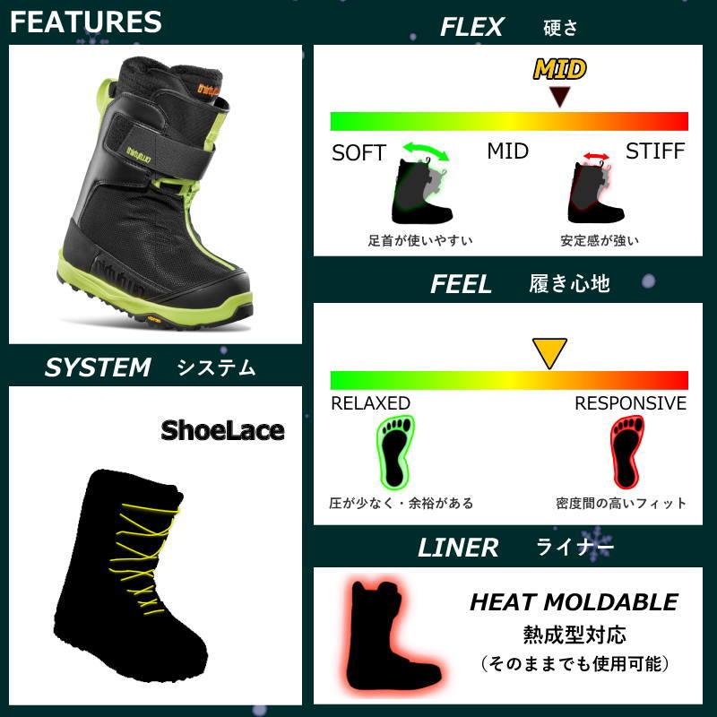 【ラスト１点】 【OUTLET】23-24 THIRTYTWO TM-2 HIGHT W'S カラー:BLACK LIME 24cm サーティーツー レディース スノーボードブーツ 型落ち |  | 07