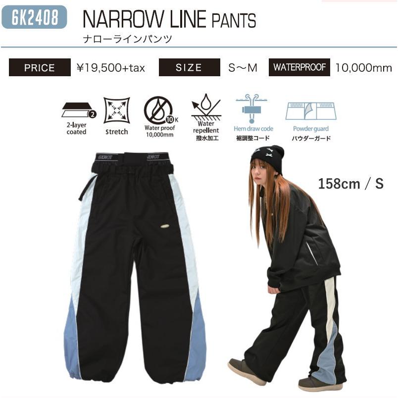 ◎ 24-25 6KNOT NARROW LINE PNT カラー:OFF BLACK 6K2408 シックス