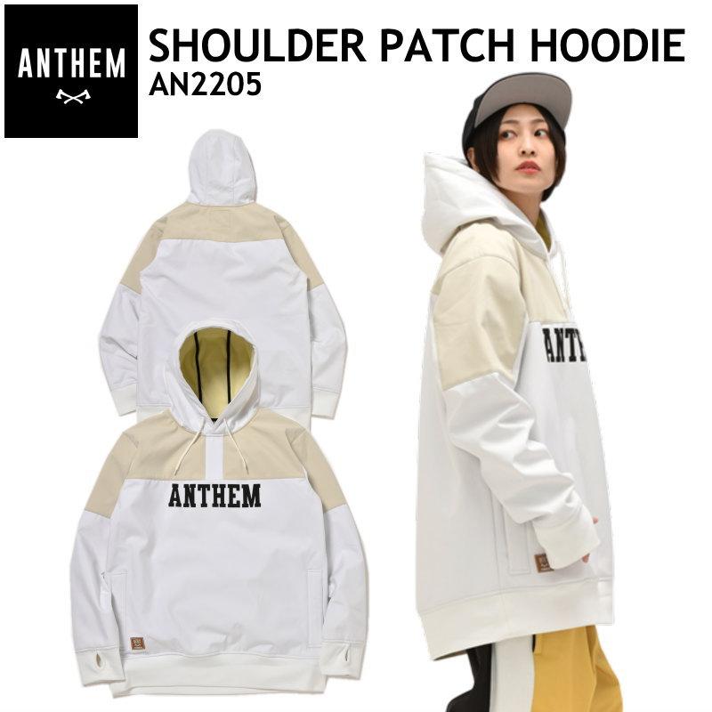 ○ ANTHEM SHOULDER PATCH HOODIE WHITE AN2205 アンセム メンズ