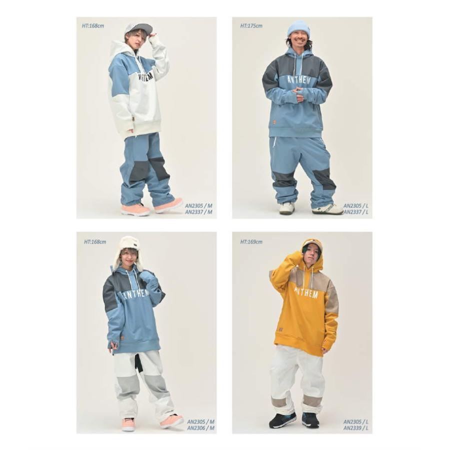 ○ 23-24 ANTHEM SHOULDER PATCH HOODIE FOG BLUE AN2305 アンセム