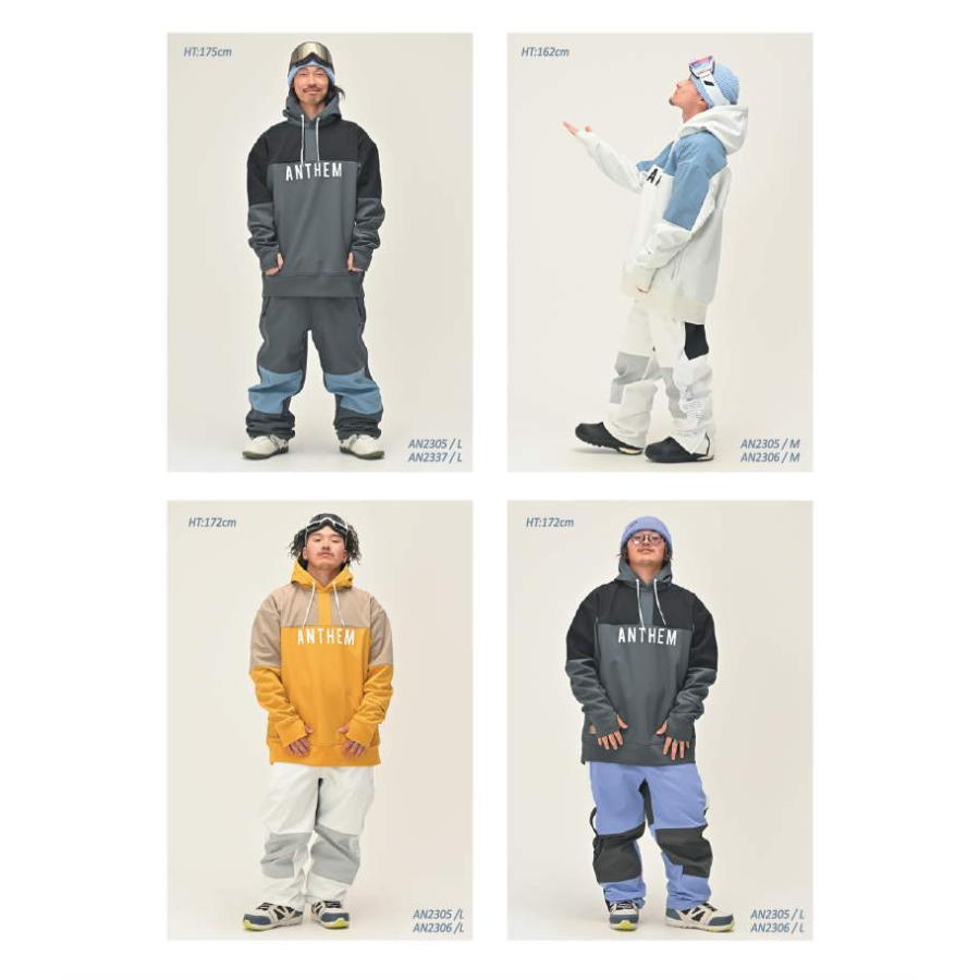○ 23-24 ANTHEM SHOULDER PATCH HOODIE STEEL GRAY AN2305 アンセム