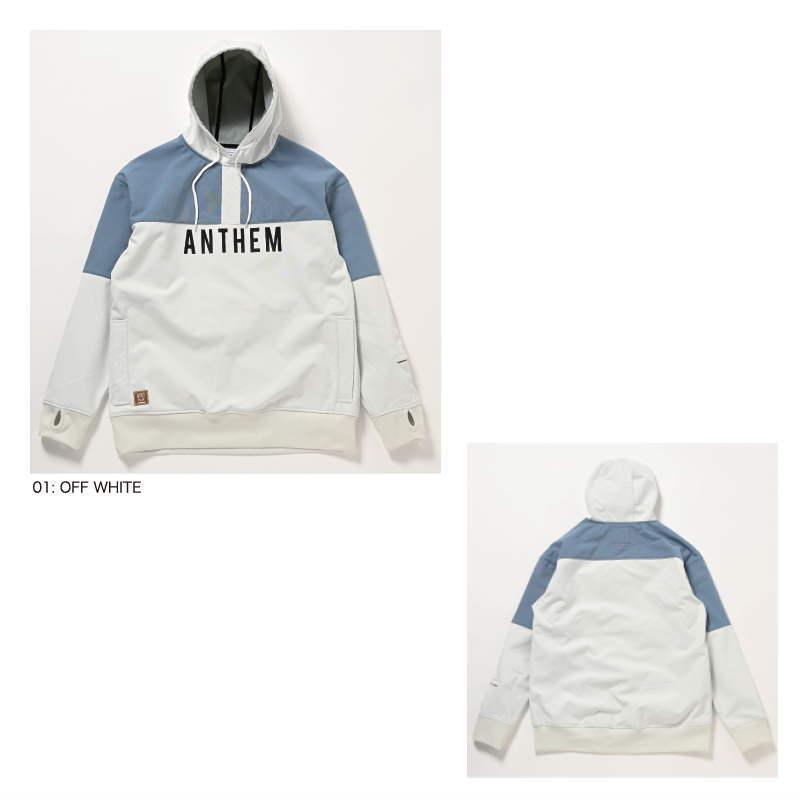 ○ 23-24 ANTHEM SHOULDER PATCH HOODIE OFF WHITE AN2305 アンセム