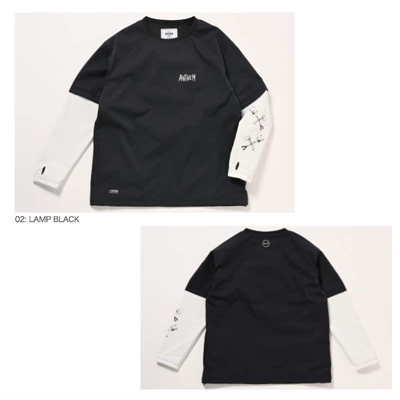 ○ 23-24 ANTHEM LAYERD CREW LAMP BLACK AN2345 アンセム スノボ