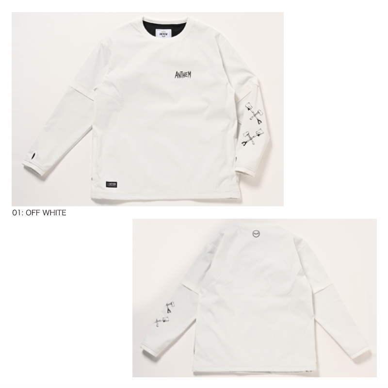 ○ 23-24 ANTHEM LAYERD CREW OFF WHITE AN2345 アンセム スノボウェア