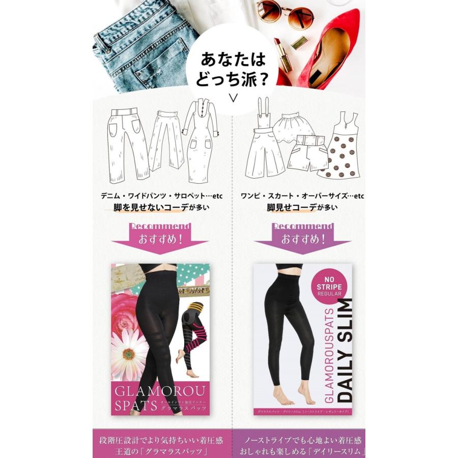 GLAMOROUS SERIES 着圧レギンス スパッツ ノーストライプ 強圧 4 GLAMOROUS SERIES 着圧レギンス スパッツ ノーストライプ 強圧 4