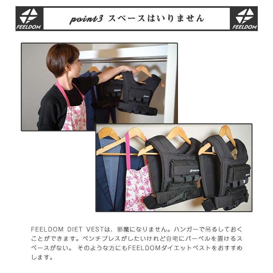 FEELDOM ダイエットベスト ウエイトベスト トレーニング FEELDOM DIET VEST フィールダム ダイエットベスト オモリ おもり 重り