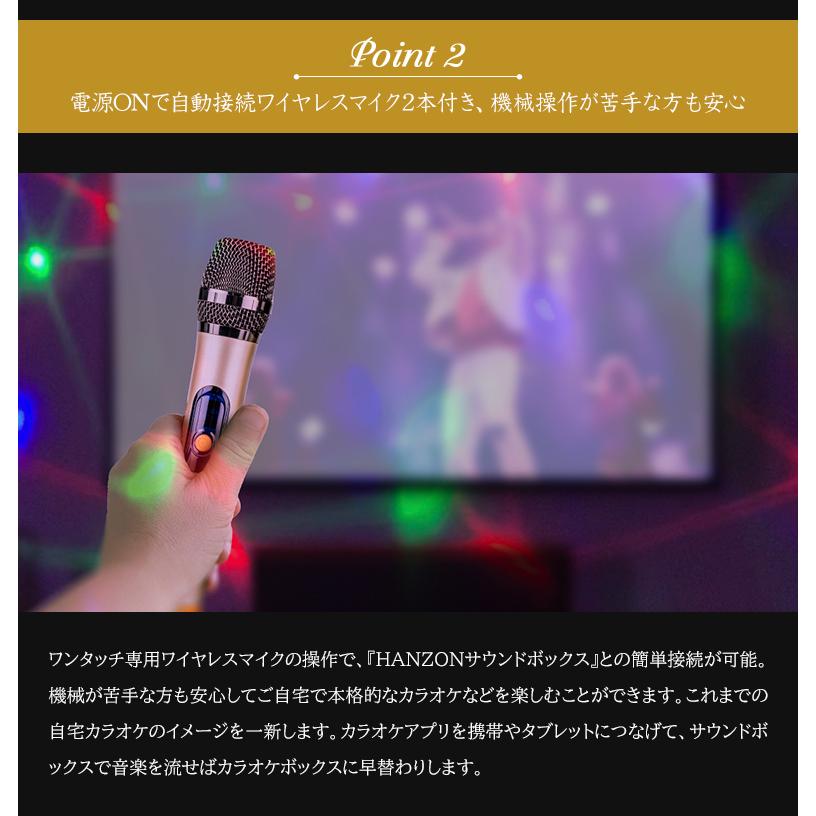 HANZONサウンドボックス カラオケセット 家庭用 マイク HANZONサウンドボックス カラオケセット 家庭用 マイク