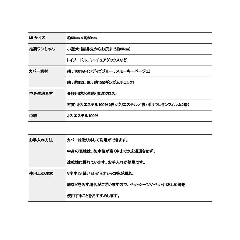 獣医師が考えた介護用クッション RAKU らくらく M 小型犬用 約60×80cm