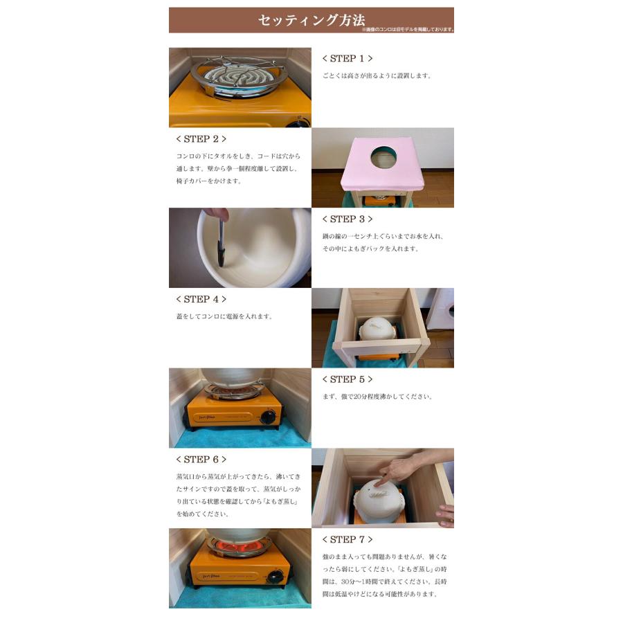 yomogina 日本製 よもぎ蒸し スターターセット フルセット ASIA GOLDEN STAR AWRD 商品賞 受賞商品 ヨモギーナ ハーブ蒸し よもぎ ヨモギの画像