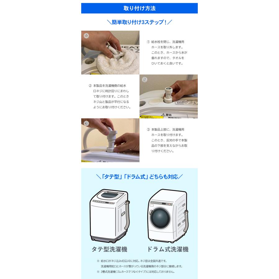 値下【新品】スパークナノバブル 洗濯機用 洗濯機に取り付けるだけ！日本の洗濯を変える さよならシリーズ