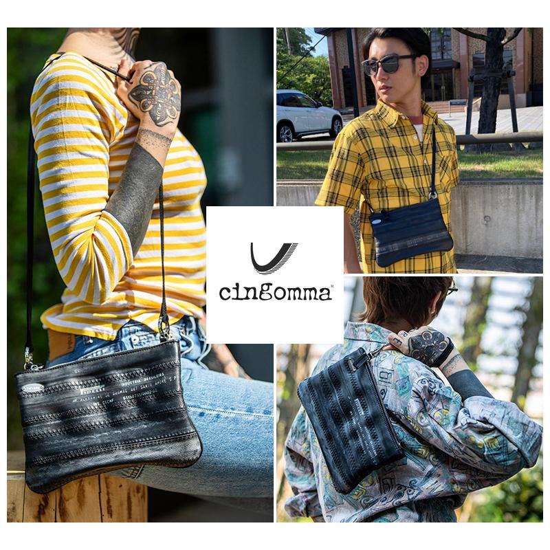 タイヤのチューブでできたバッグ CINGOMMA POCHETTE - CINGPOCH1