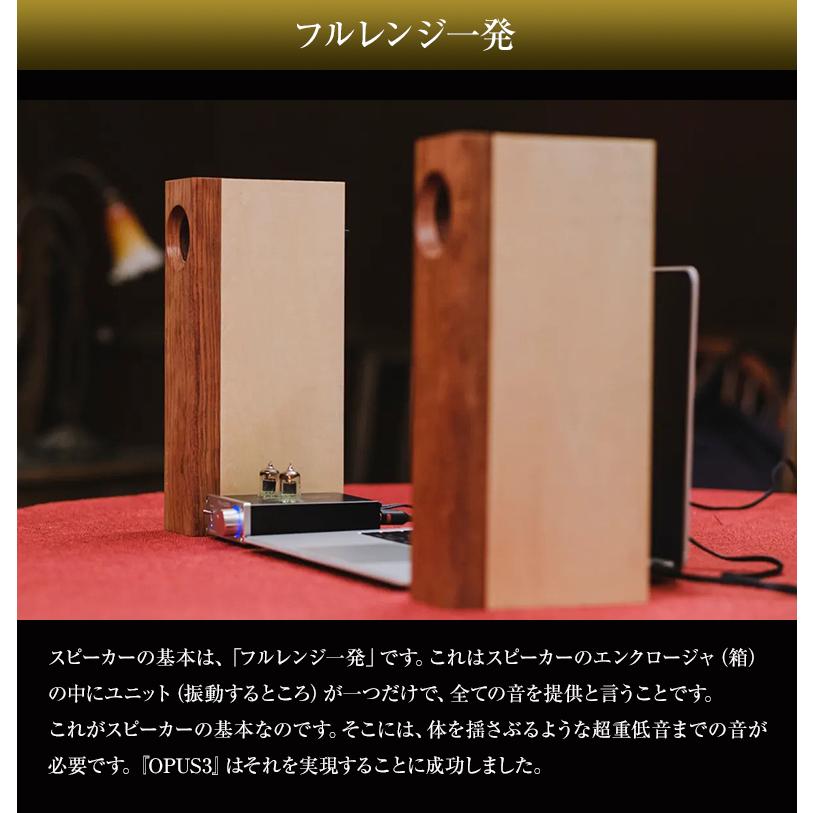 OPUS3 オーパススリー スピーカー アンプセット 木製 ブビンガ
