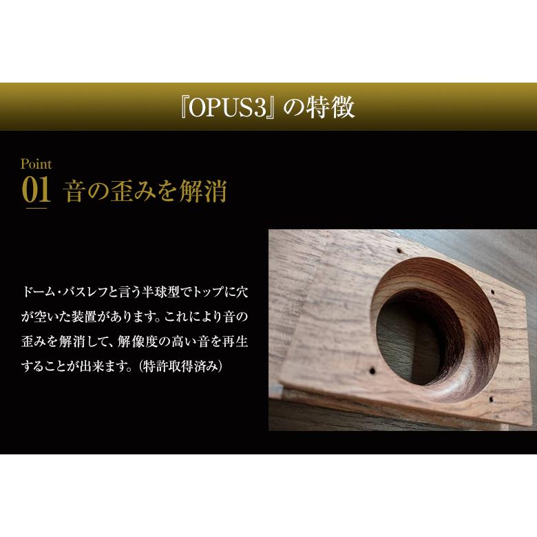 OPUS3 オーパススリー スピーカー単品 木製 ブビンガ シナベニア材
