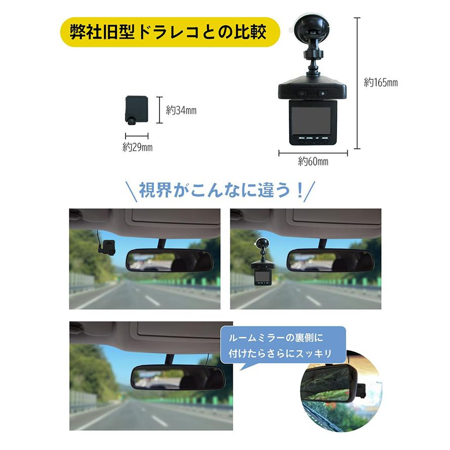 視界スッキリ！Peta Came ドライブレコーダー PETA-CAM-DVGA 超小型