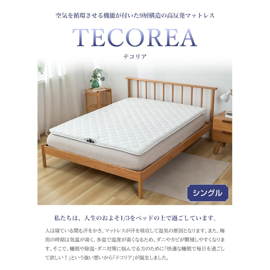 空気循環マットレス テコリア 寒い冬は温風で暖かく快適な睡眠環境に。 進化系・多機能マットレス TECOREA テコリア シングル_1