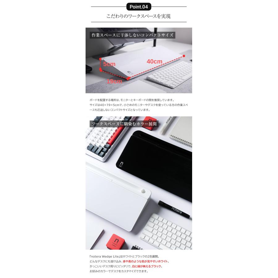 生産性向上デスクボードBOX notera Wedge Lite デスク用ホワイト 生産性向上デスクボードBOX notera Wedge Lite デスク用ホワイト