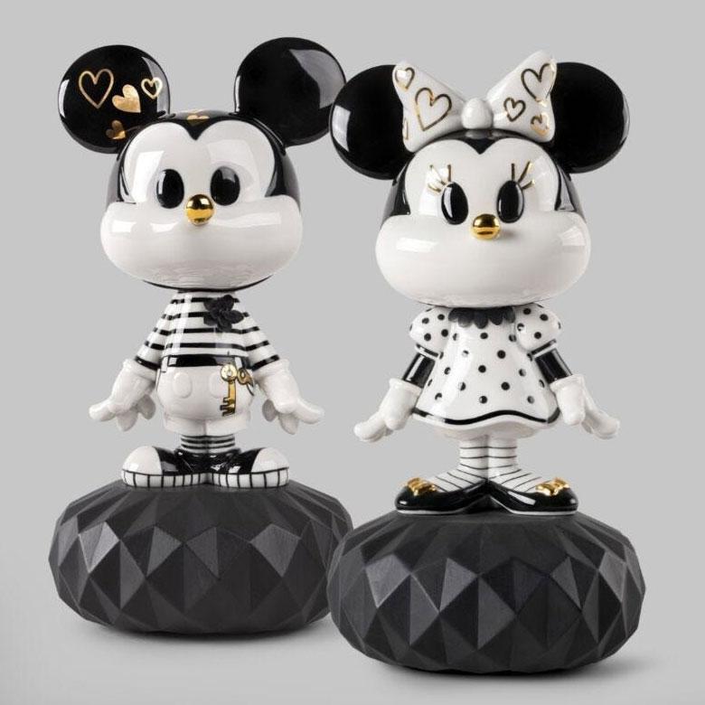 LLADRO ミニーマウス (Black & White) リヤドロ フィギュア ミッキー