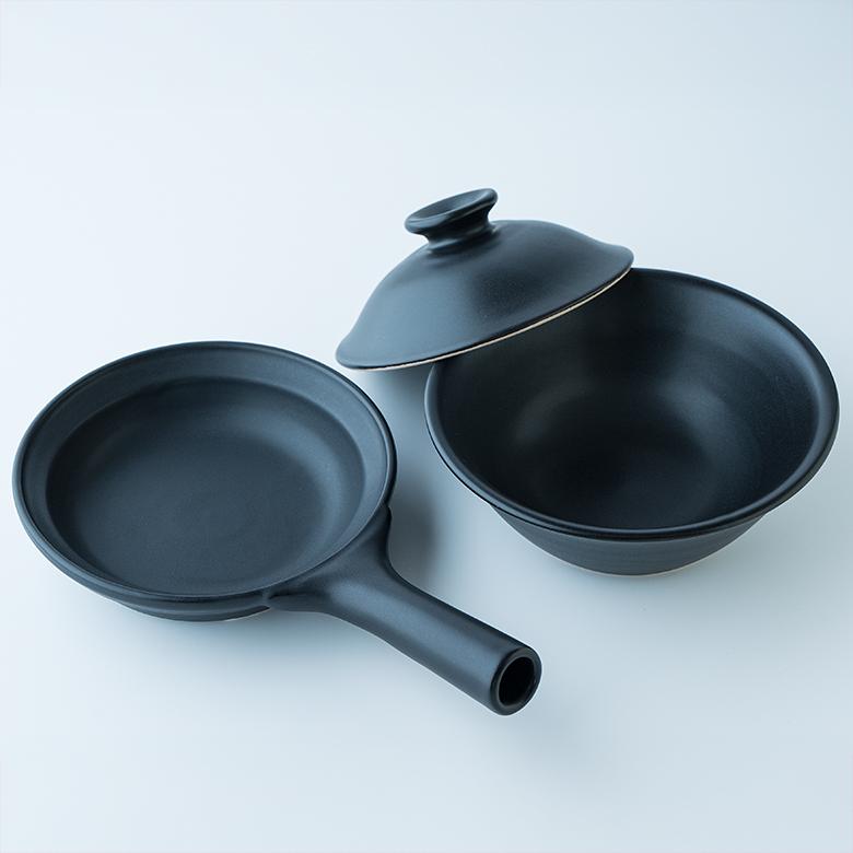 松田美智子の自在道具 自在ばんこ小鍋揃え 小鍋 フライパン 蓋 3点