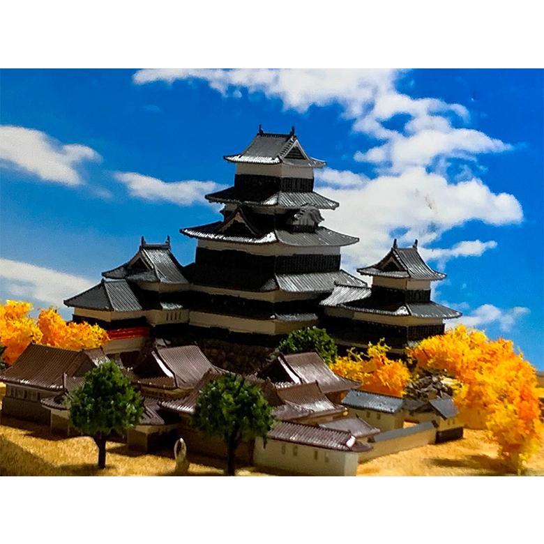 松本城 ジオラマ模型 当店限定オリジナル 完成品 お城 模型 ライト