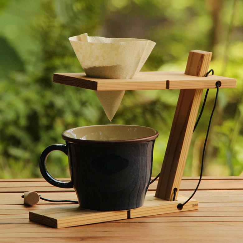 巾着付きWOODWORK CENTER ポータブルコーヒードリッパースタンド